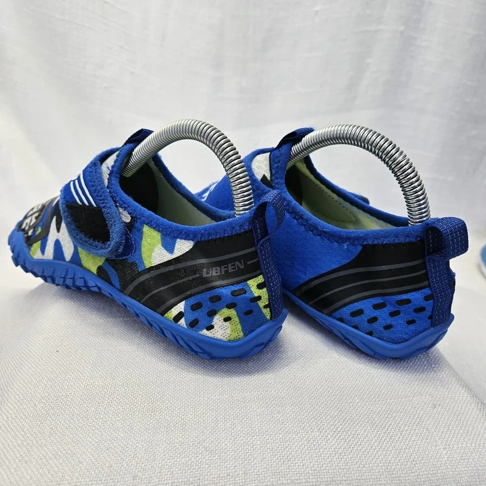 UBFEN Water Shoes Kids Sz 3 35 Blue Camo Aqua Socks Beach Pool Swim Barefoot